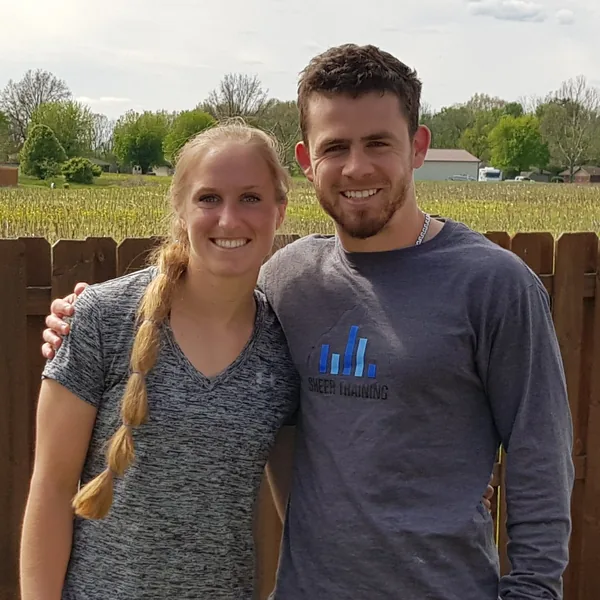 Coach Brian Wolverton with his wife, Delilah